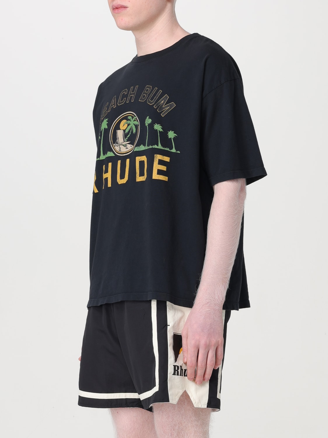 RHUDE 티셔츠: 티셔츠 남성 Rhude, 블랙 - Img 4