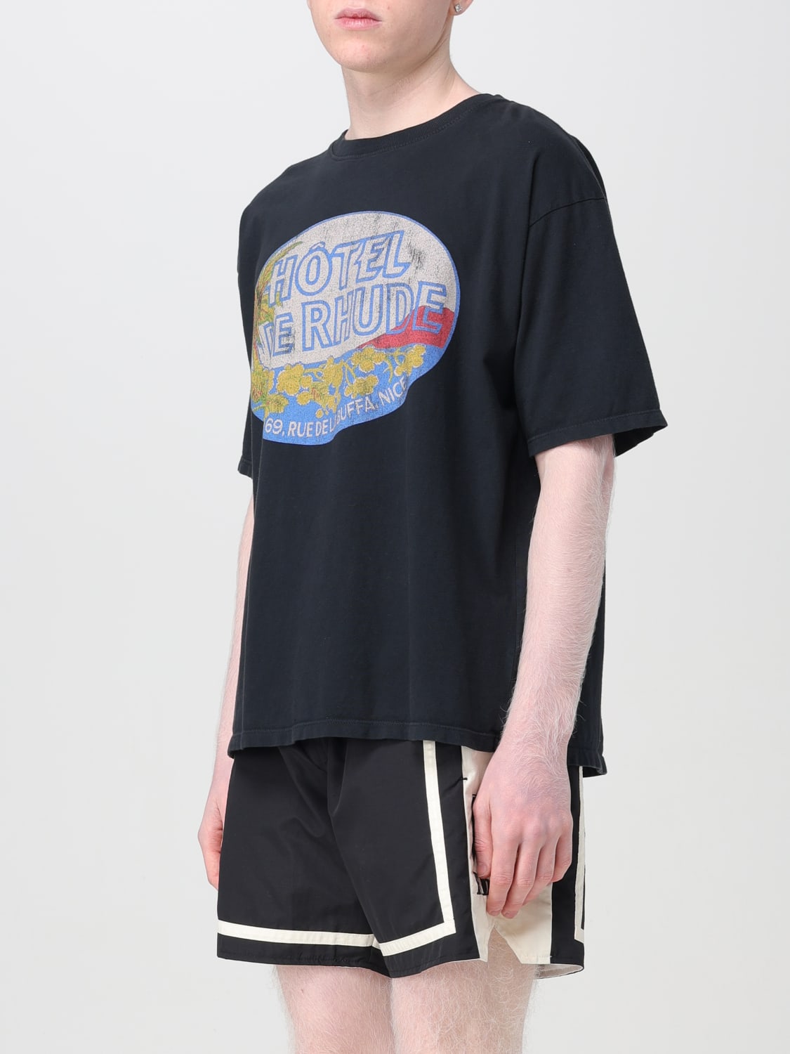 RHUDE T-SHIRT: T-shirt men Rhude, Black - Img 4