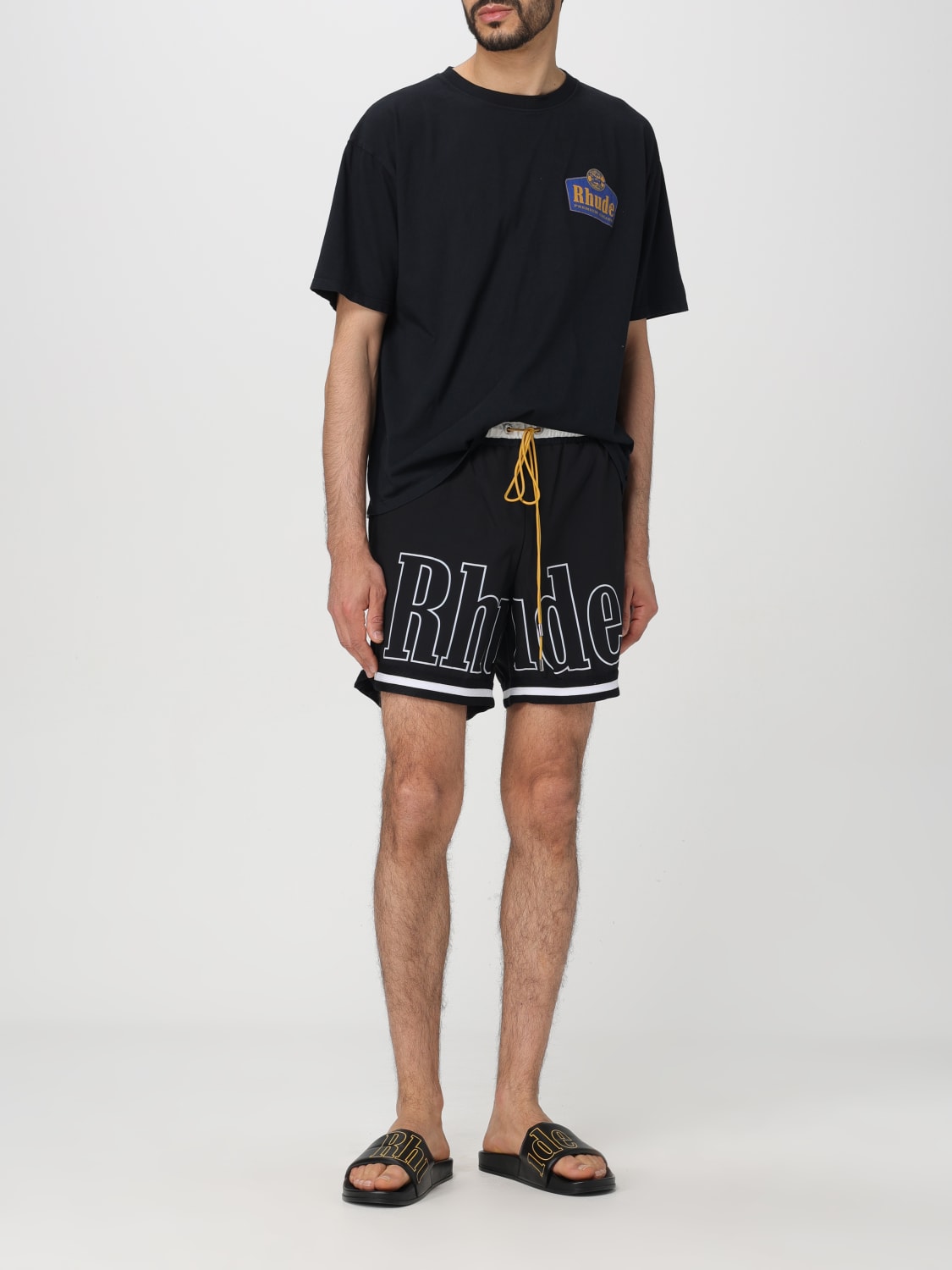 RHUDE: T-shirt men - Black | Rhude t-shirt RHSS24TT07012610