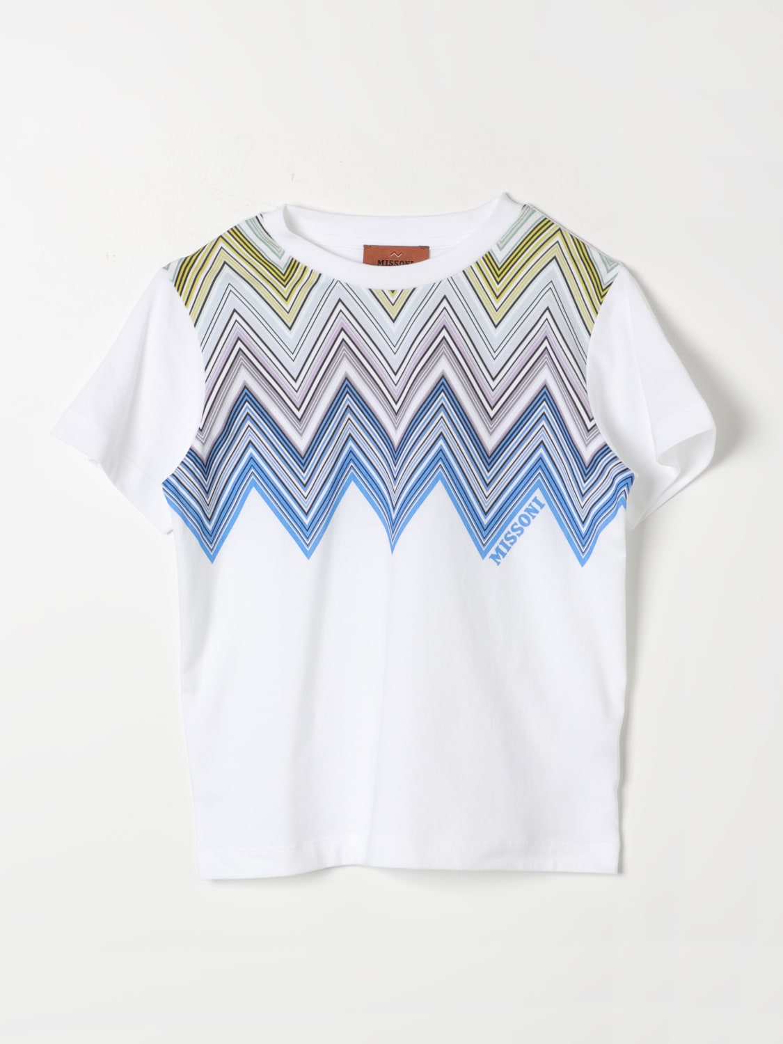 MISSONI T-SHIRT: T-shirt a zig zag Missoni, Bianco - Img 1