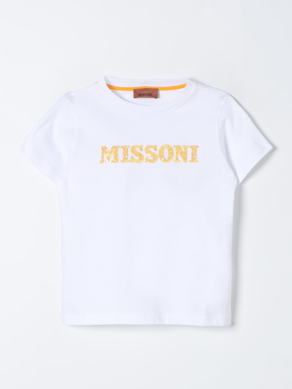 MISSONI T-SHIRT: T-shirt di cotone con logo Missoni, Bianco 2 - Img 1