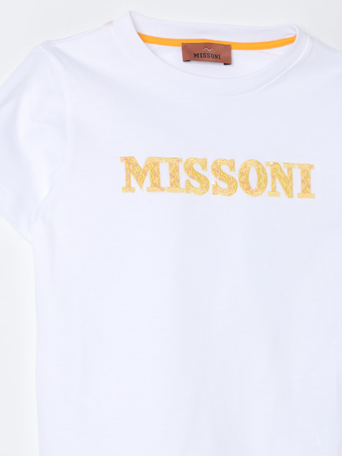 MISSONI T-SHIRT: T-shirt di cotone con logo Missoni, Bianco 2 - Img 3