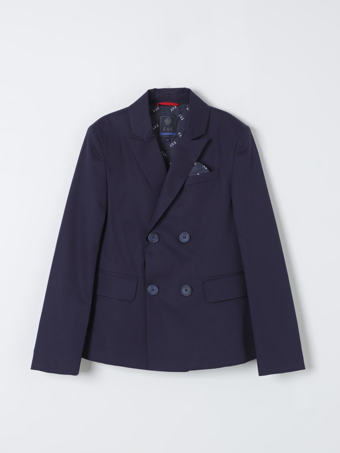 FAY JUNIOR Blazer kids Blue Fay Junior blazer FU2P24G0019 online at GIGLIO.COM