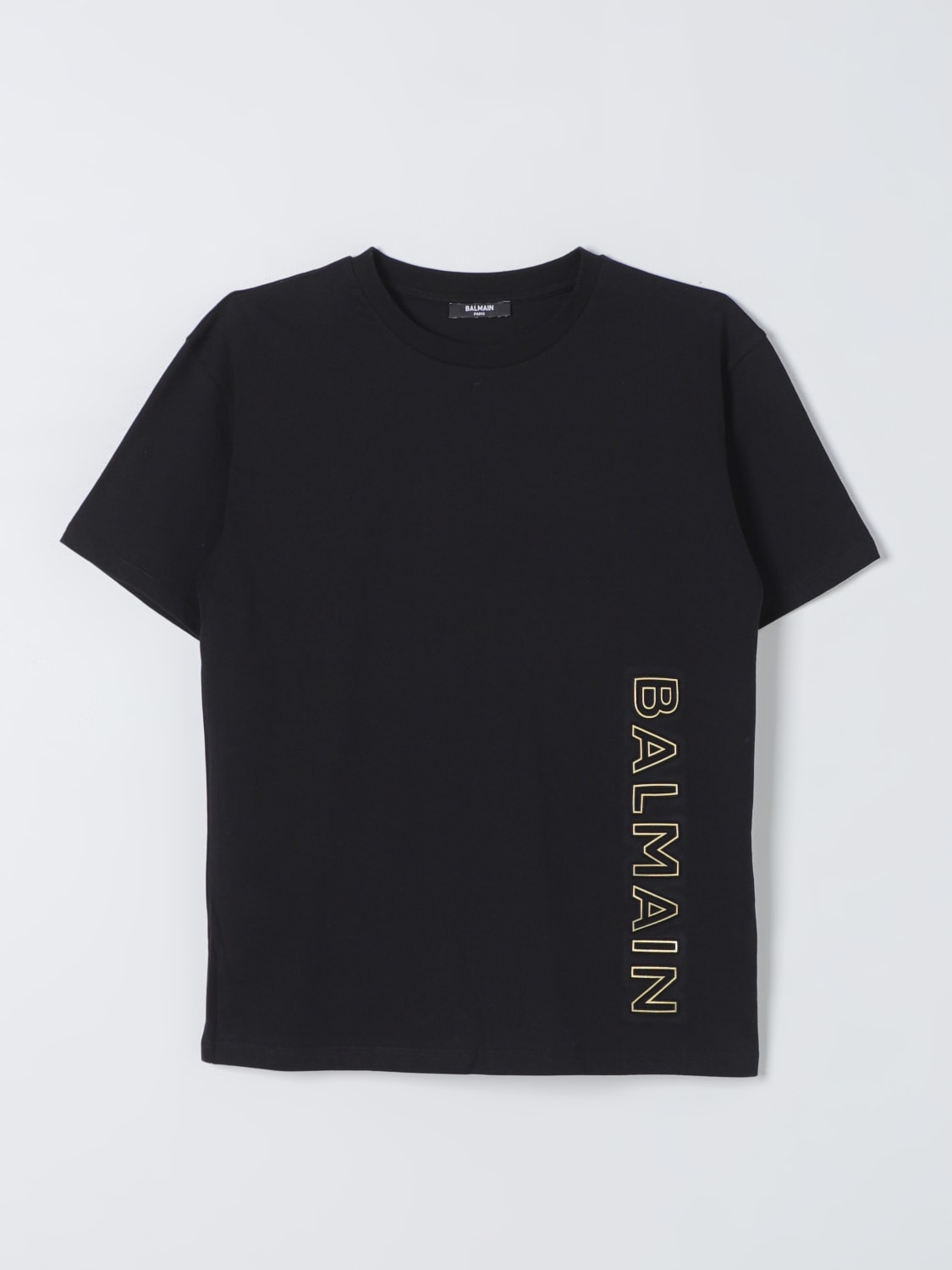 BALMAIN 티셔츠: 티셔츠 남아 Balmain Kids, 블랙 - Img 1