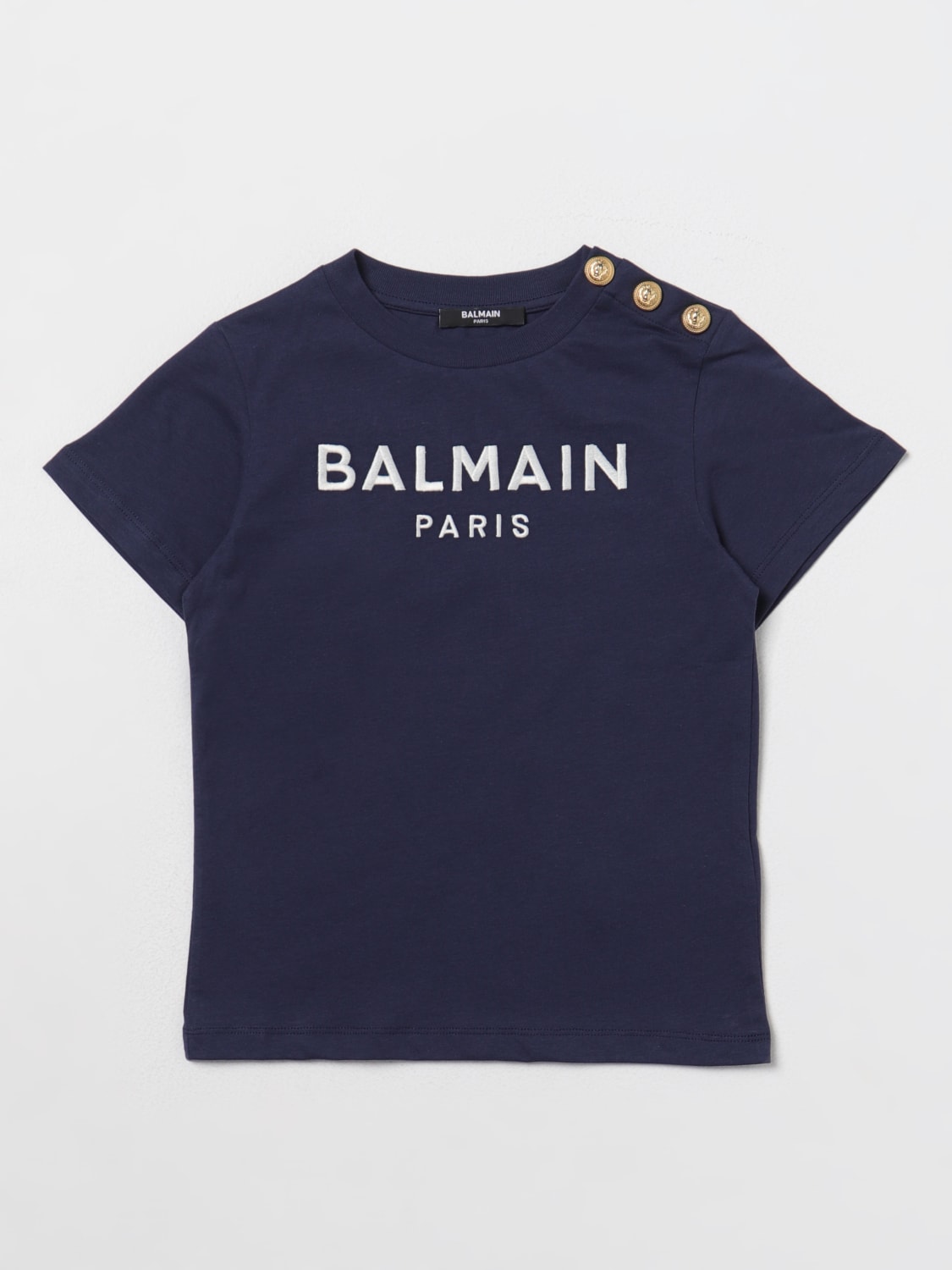 BALMAIN 티셔츠: 티셔츠 남아 Balmain Kids, 블루 - Img 1