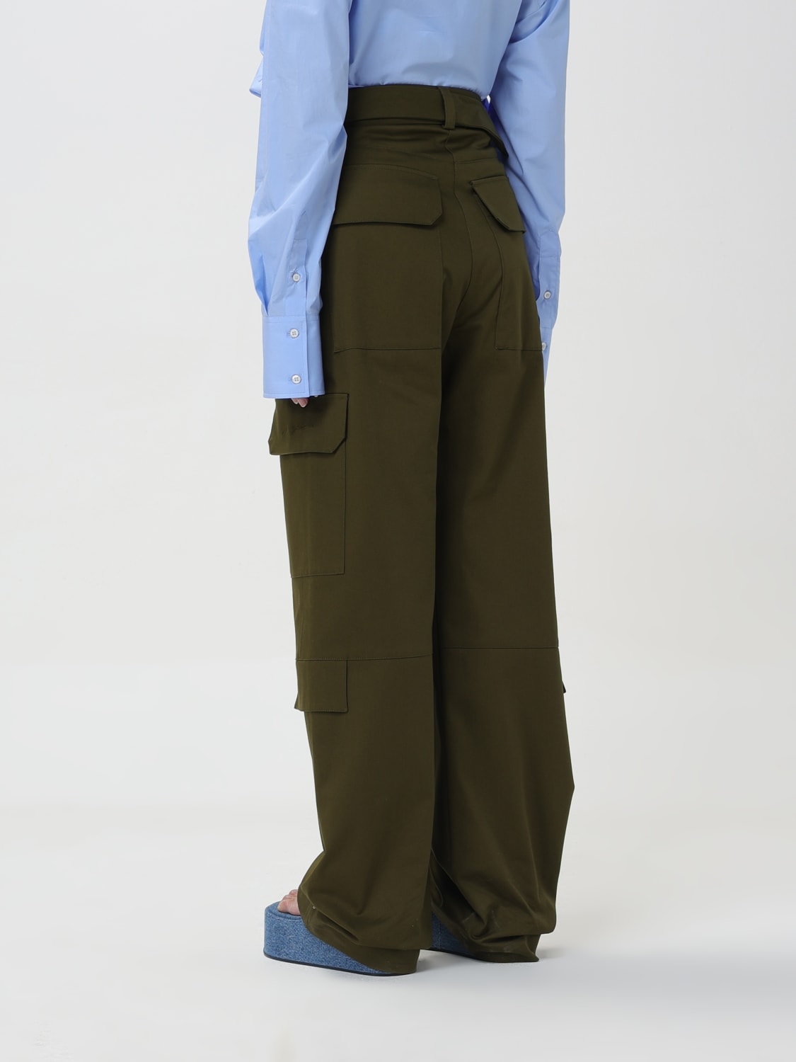 MSGM PANTS: Pants woman MSGM, Military - Img 3