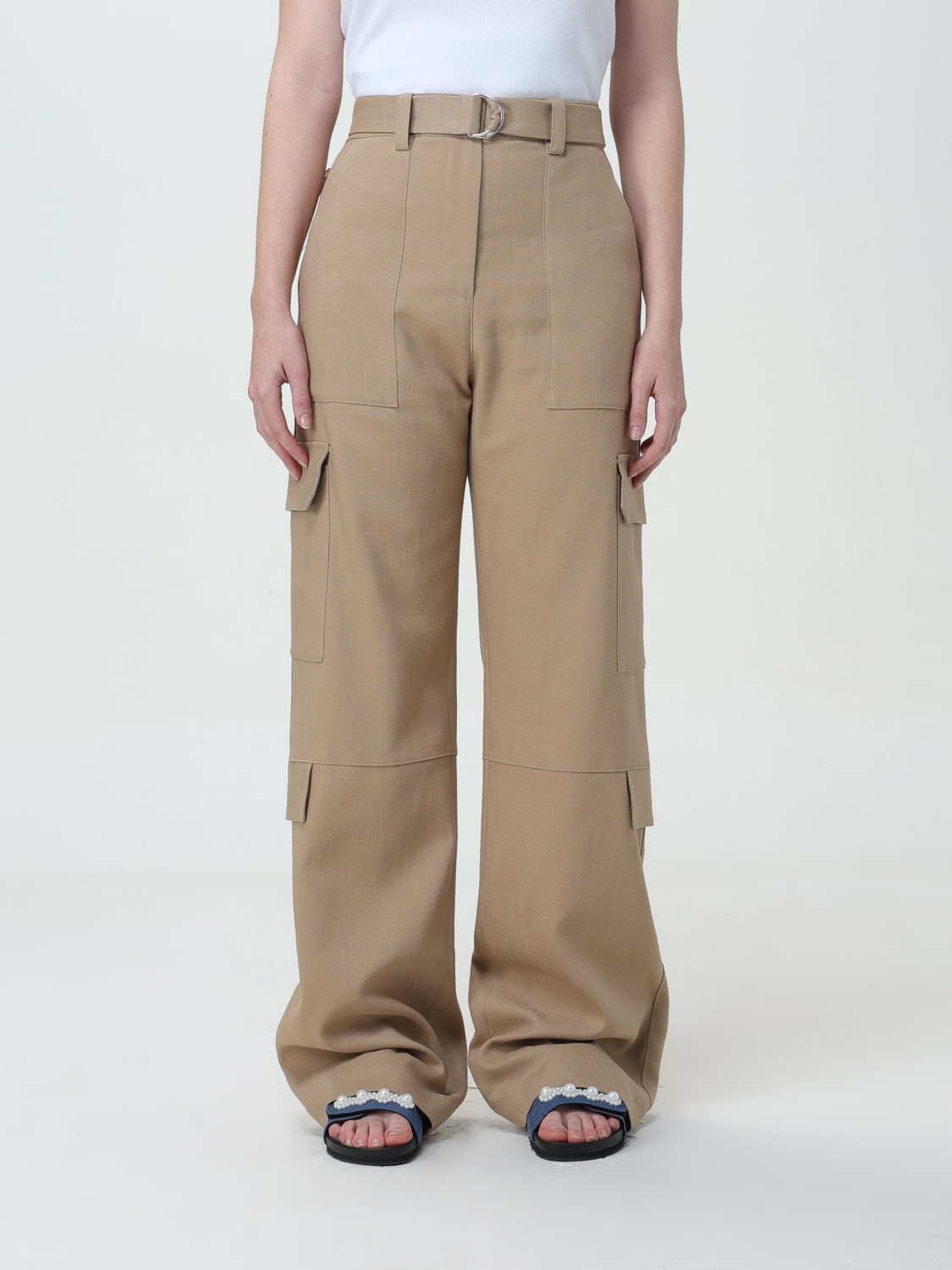 MSGM PANTS: Pants woman MSGM, Sand - Img 1