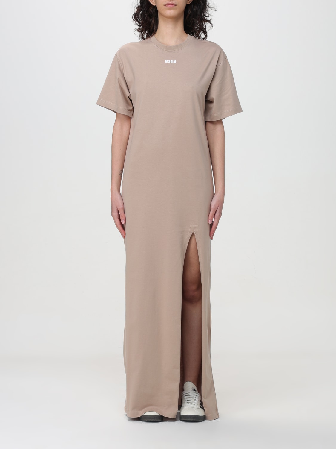 MSGM DRESS: Dress woman MSGM, Beige - Img 1