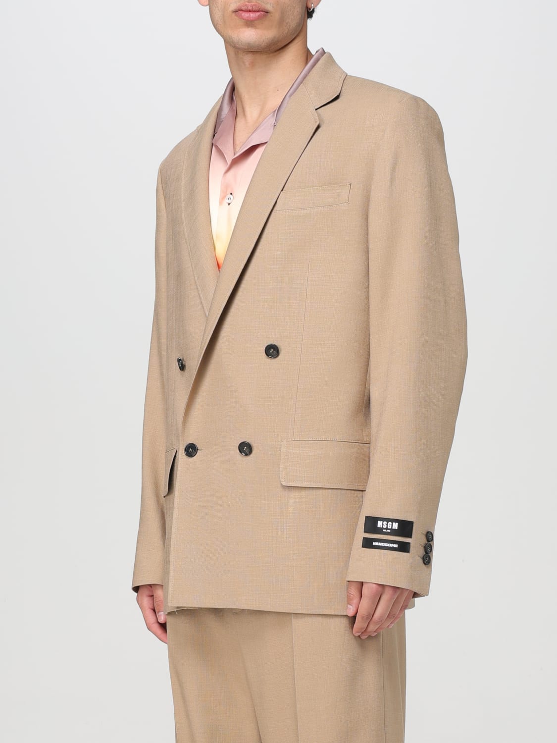 MSGM BLAZER: Blazer homme MSGM, Beige - Img 4