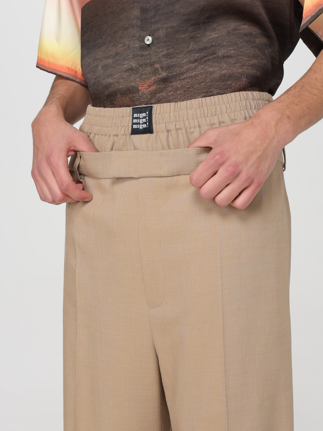 MSGM 팬츠: 팬츠 남성 MSGM, 베이지 - Img 4