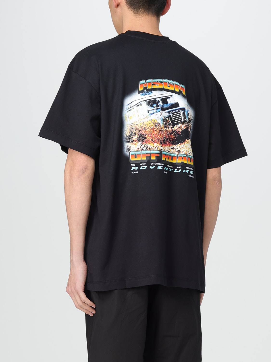 MSGM Tシャツ: Tシャツ メンズ MSGM, ブラック - Img 2