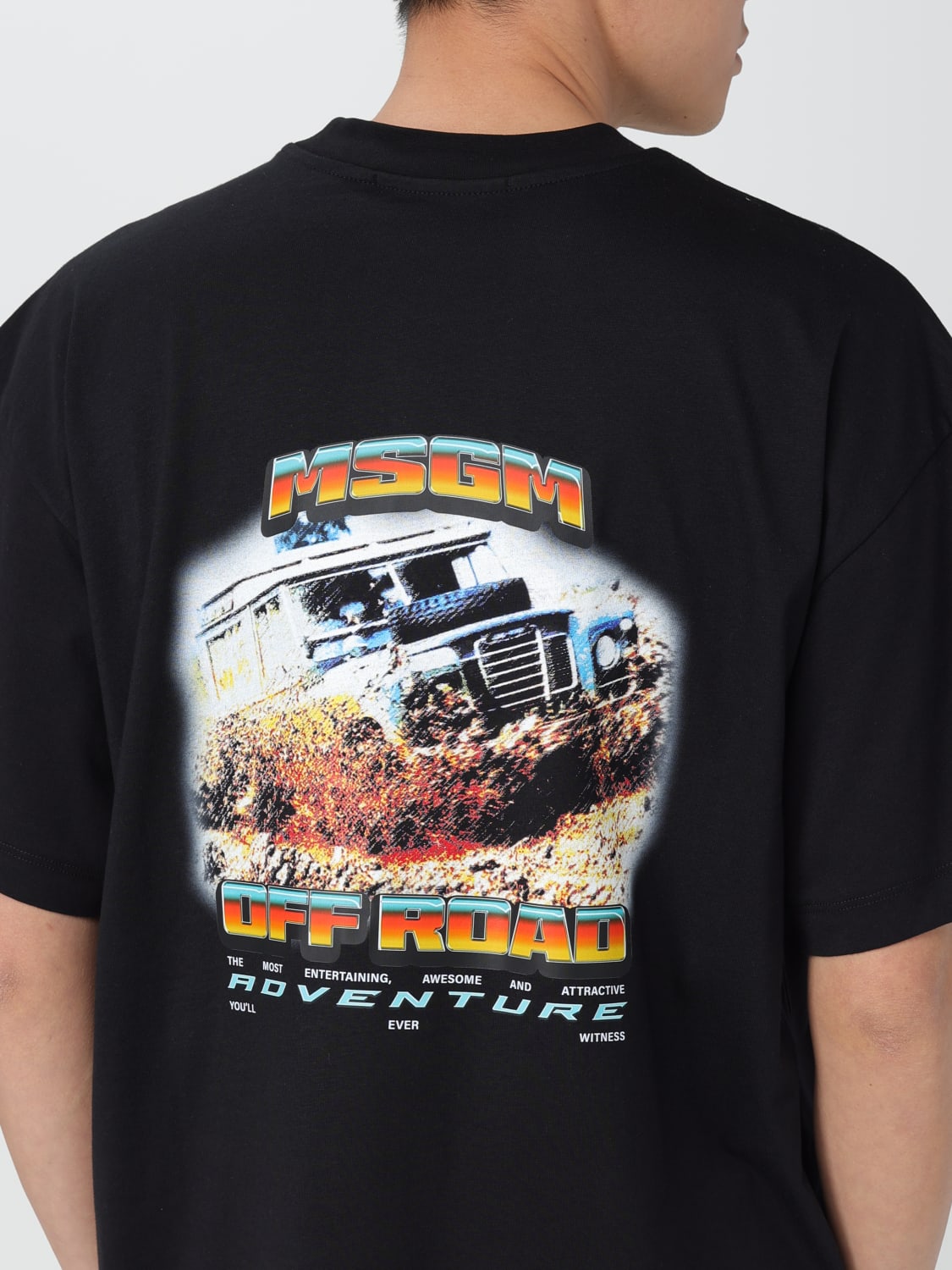 MSGM Tシャツ: Tシャツ メンズ MSGM, ブラック - Img 3