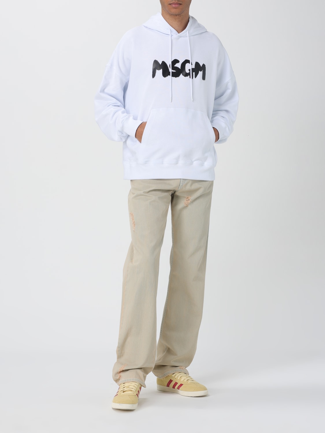 MSGM SWEATSHIRT: Sweatshirt men MSGM, White - Img 2