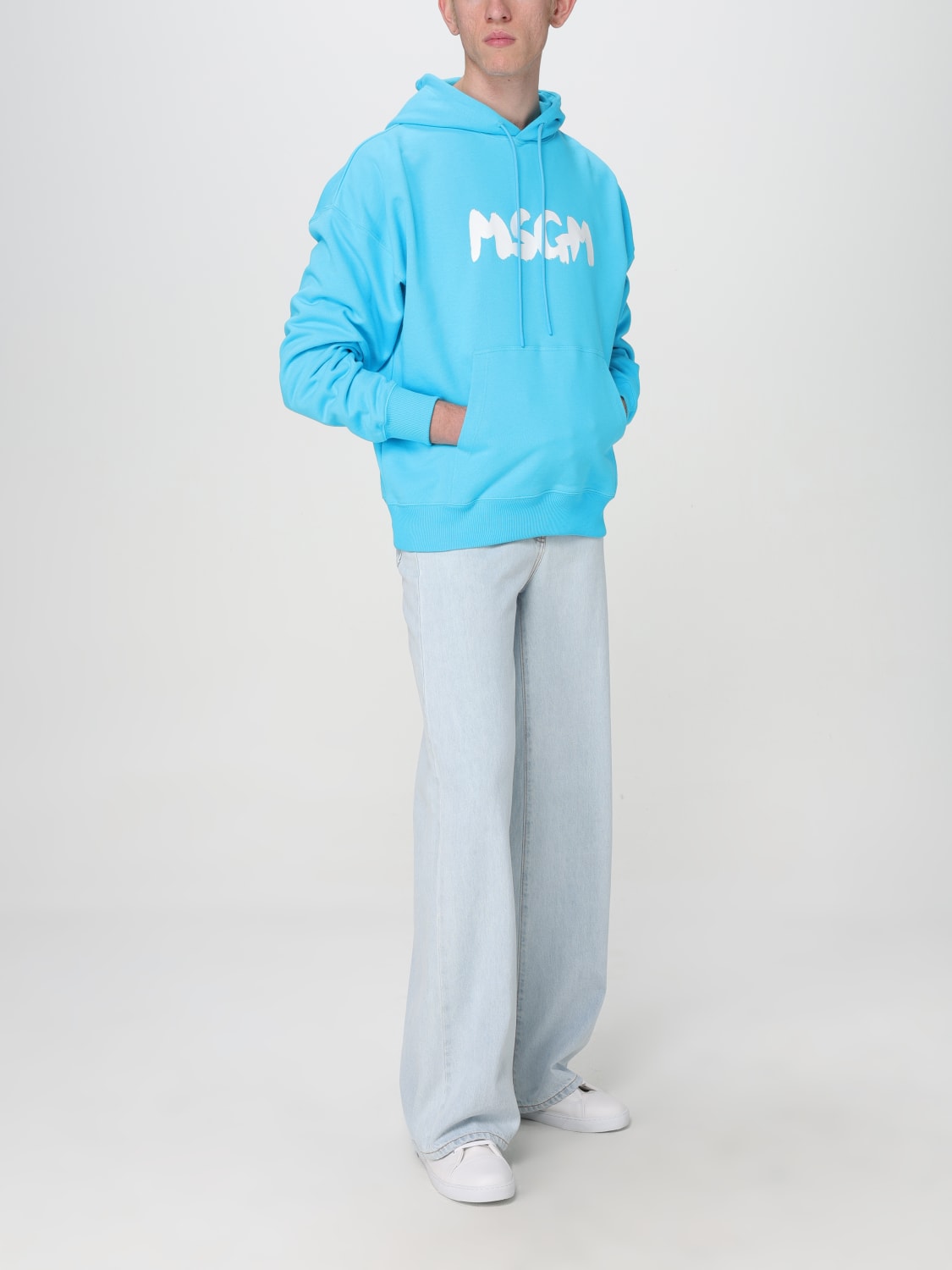 MSGM SWEATSHIRT: Sweatshirt men MSGM, Gnawed Blue - Img 2