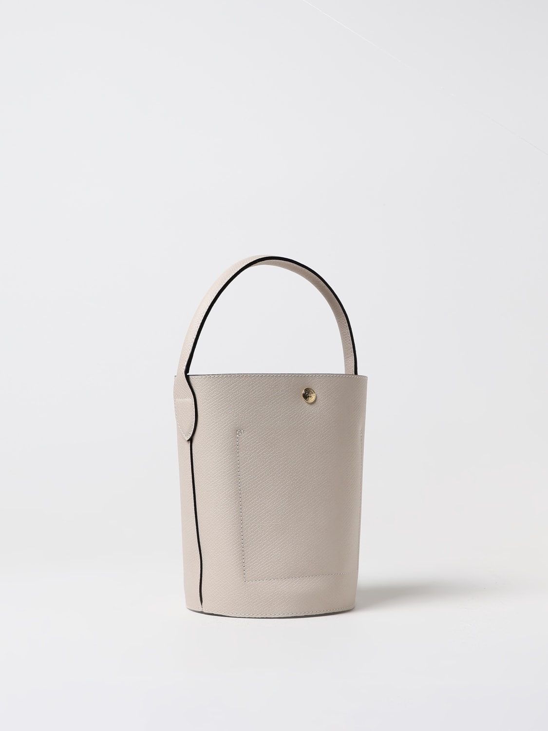 LONGCHAMP MINI BAG: Longchamp Épure bag in grained leather, Yellow Cream - Img 2