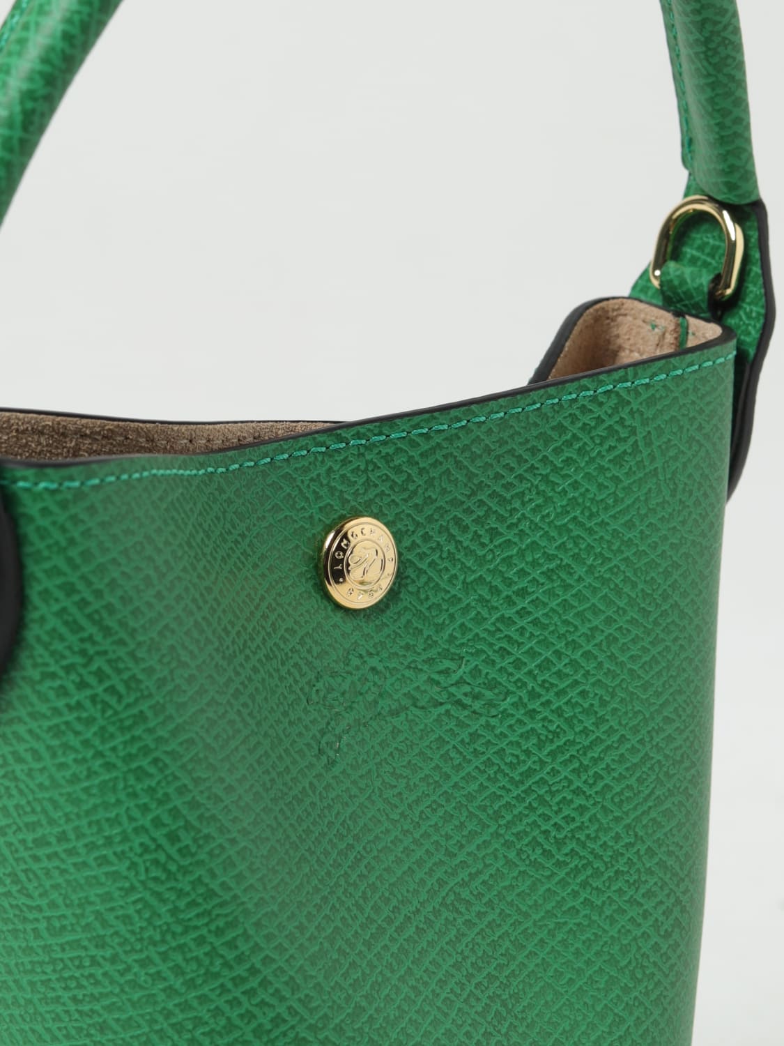 LONGCHAMP MINI BAG: Longchamp Épure XS bag in grained leather, Green - Img 3