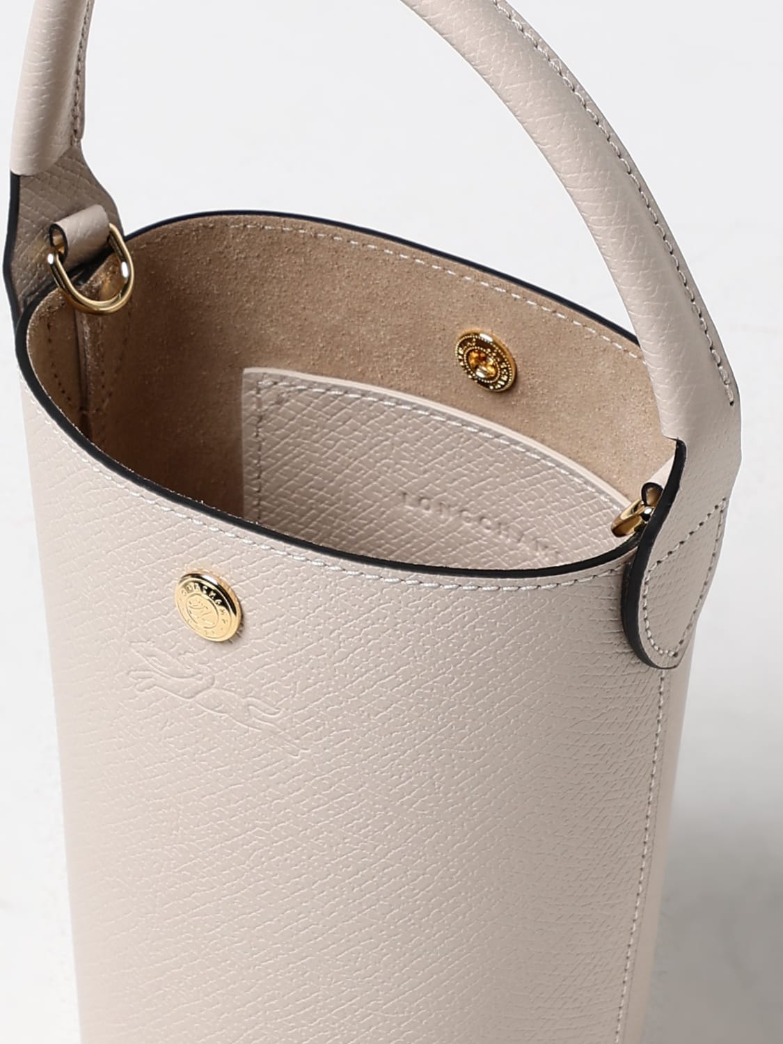 LONGCHAMP MINI BAG: Longchamp Épure XS bag in grained leather, Yellow Cream - Img 3