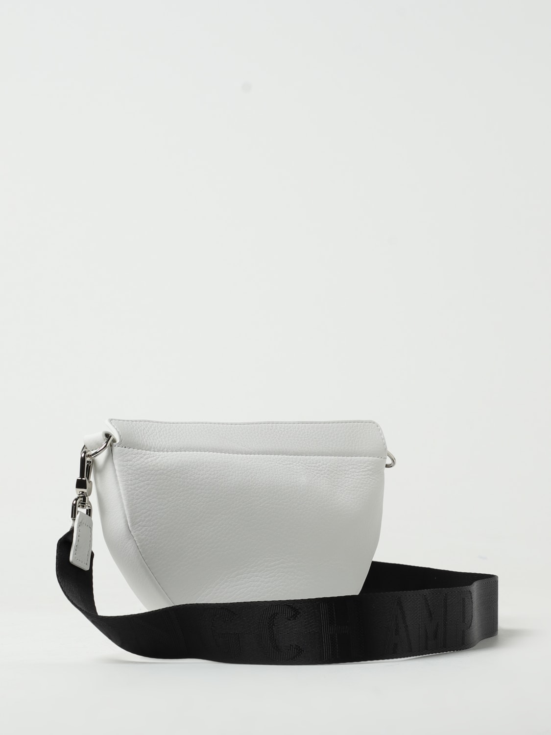 LONGCHAMP MINI BAG: Longchamp Smile S bag in grained leather with shoulder strap, White - Img 2