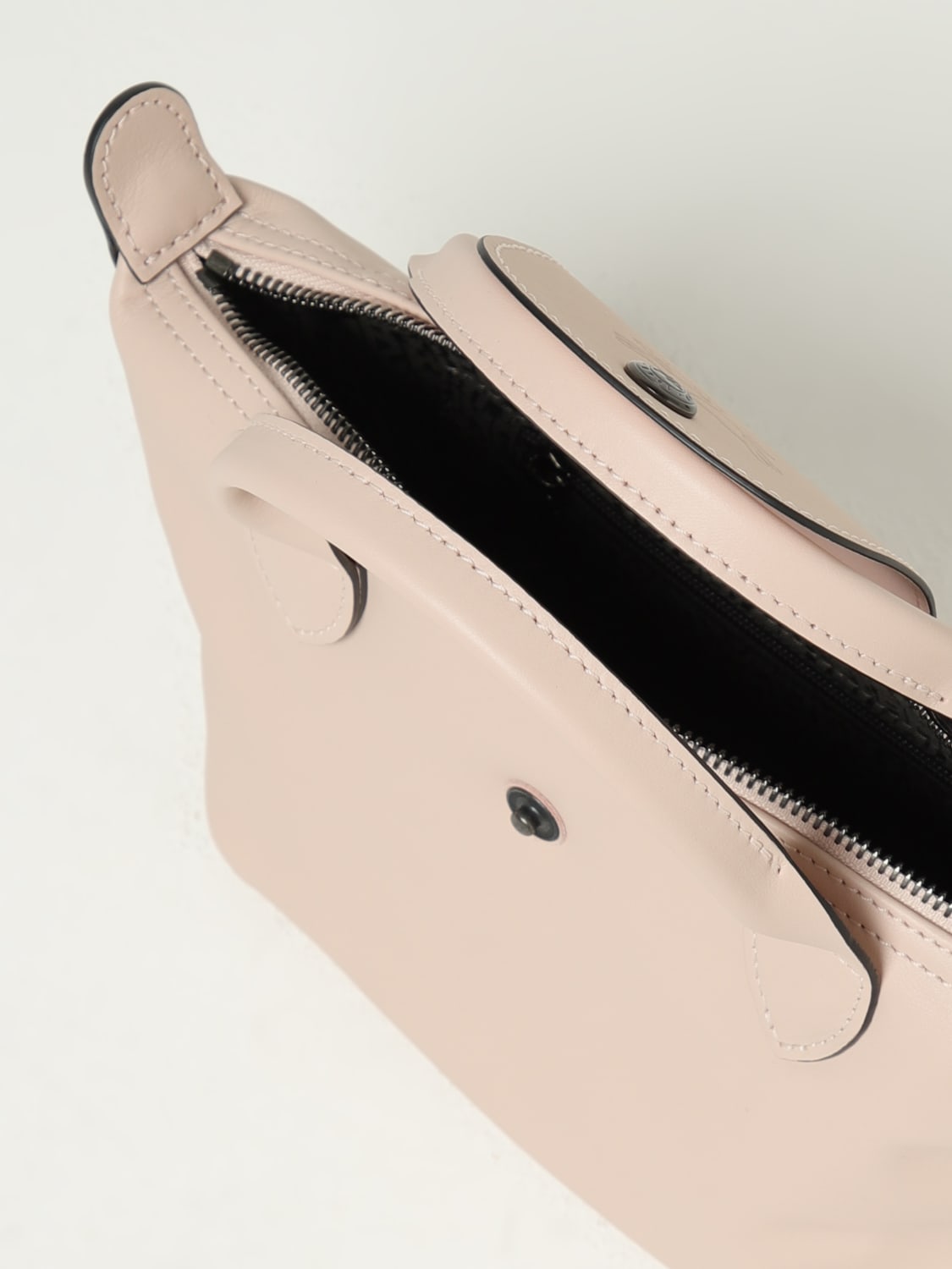 LONGCHAMP MINI BAG: Longchamp Le Pliage Xtra leather bag with shoulder strap, Nude - Img 3