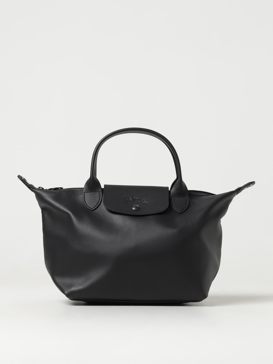 LONGCHAMP HANDBAG: Longchamp Le Pliage Xtra S leather bag with shoulder strap, Black - Img 1