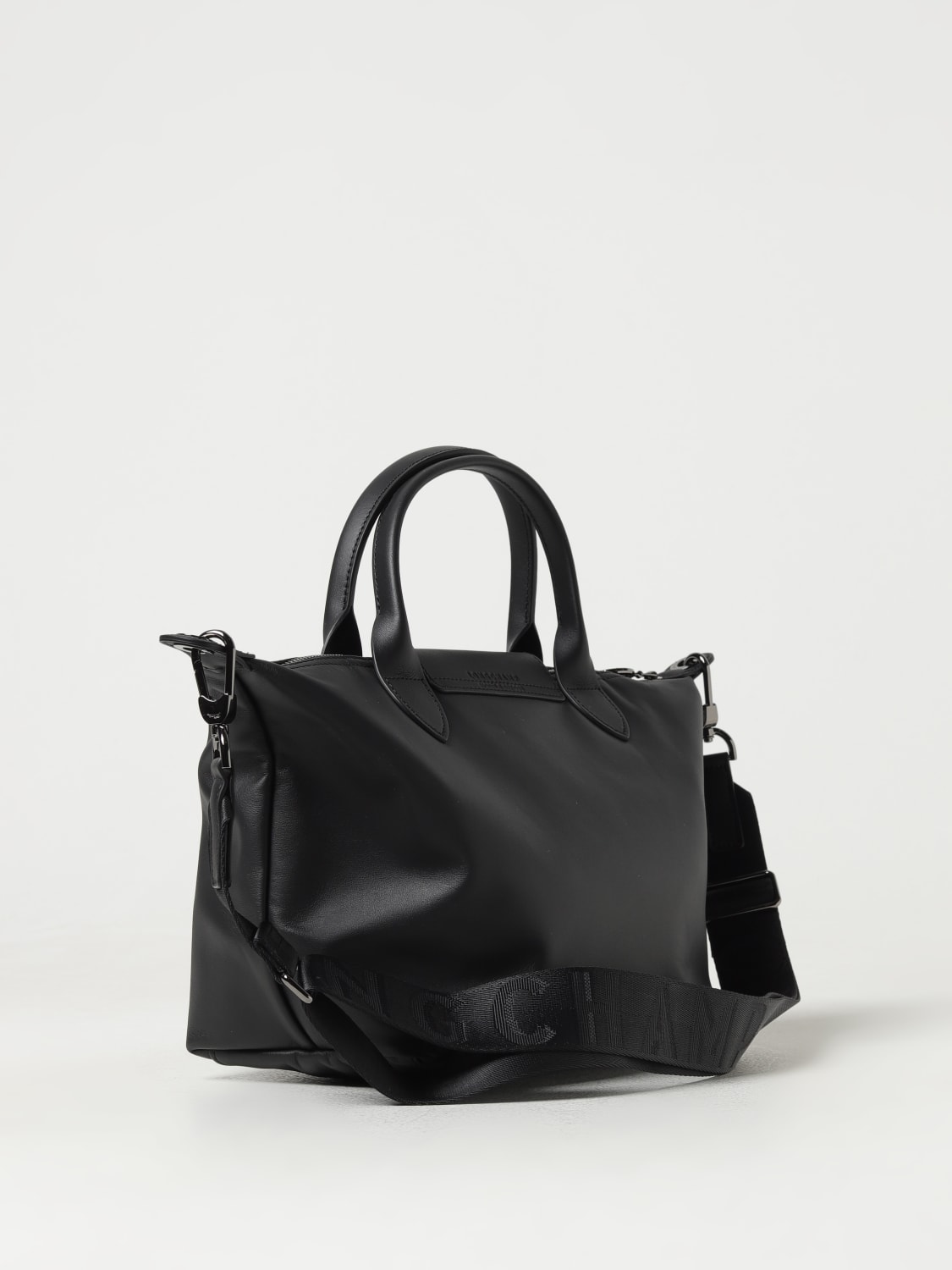 LONGCHAMP HANDBAG: Longchamp Le Pliage Xtra S leather bag with shoulder strap, Black - Img 2