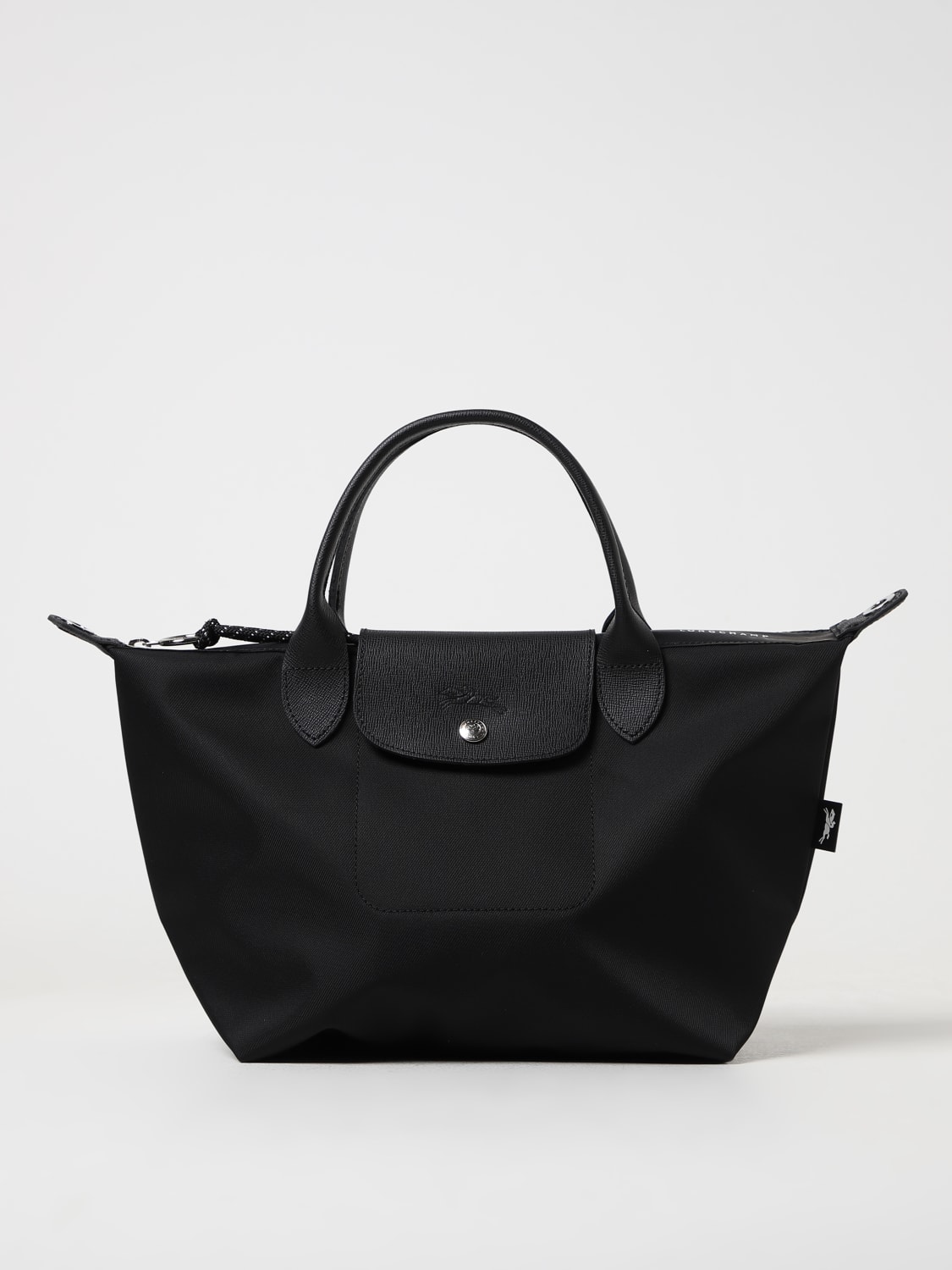 LONGCHAMP HANDBAG: Longchamp Le Pliage Energy bag in recycled nylon and leather, Black - Img 1