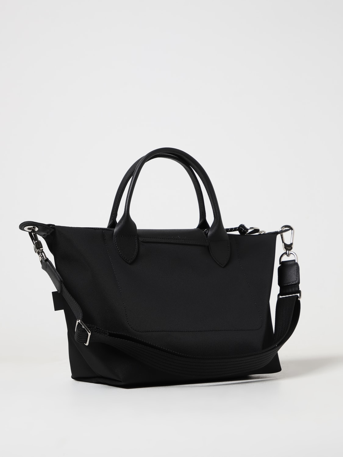 LONGCHAMP HANDBAG: Longchamp Le Pliage Energy bag in recycled nylon and leather, Black - Img 2