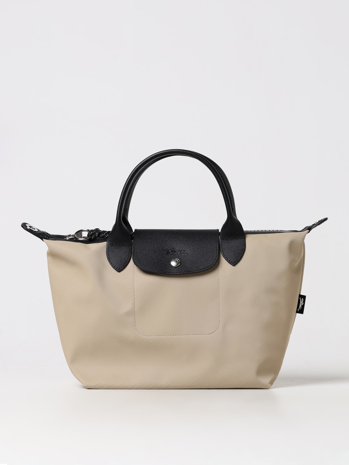 LONGCHAMP HANDBAG: Longchamp Le Pliage Energy bag in recycled nylon and leather, Beige - Img 1