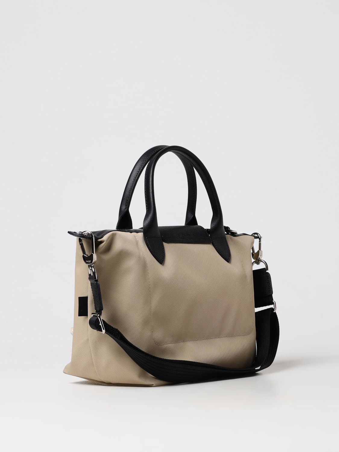 LONGCHAMP HANDBAG: Longchamp Le Pliage Energy bag in recycled nylon and leather, Beige - Img 2