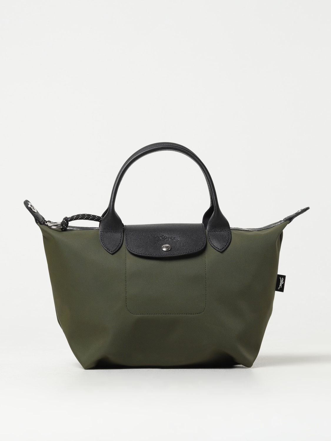 LONGCHAMP Le Pliage Energy bag in recycled nylon and leather Military Longchamp handbag L1512HSR online at GIGLIO.COM