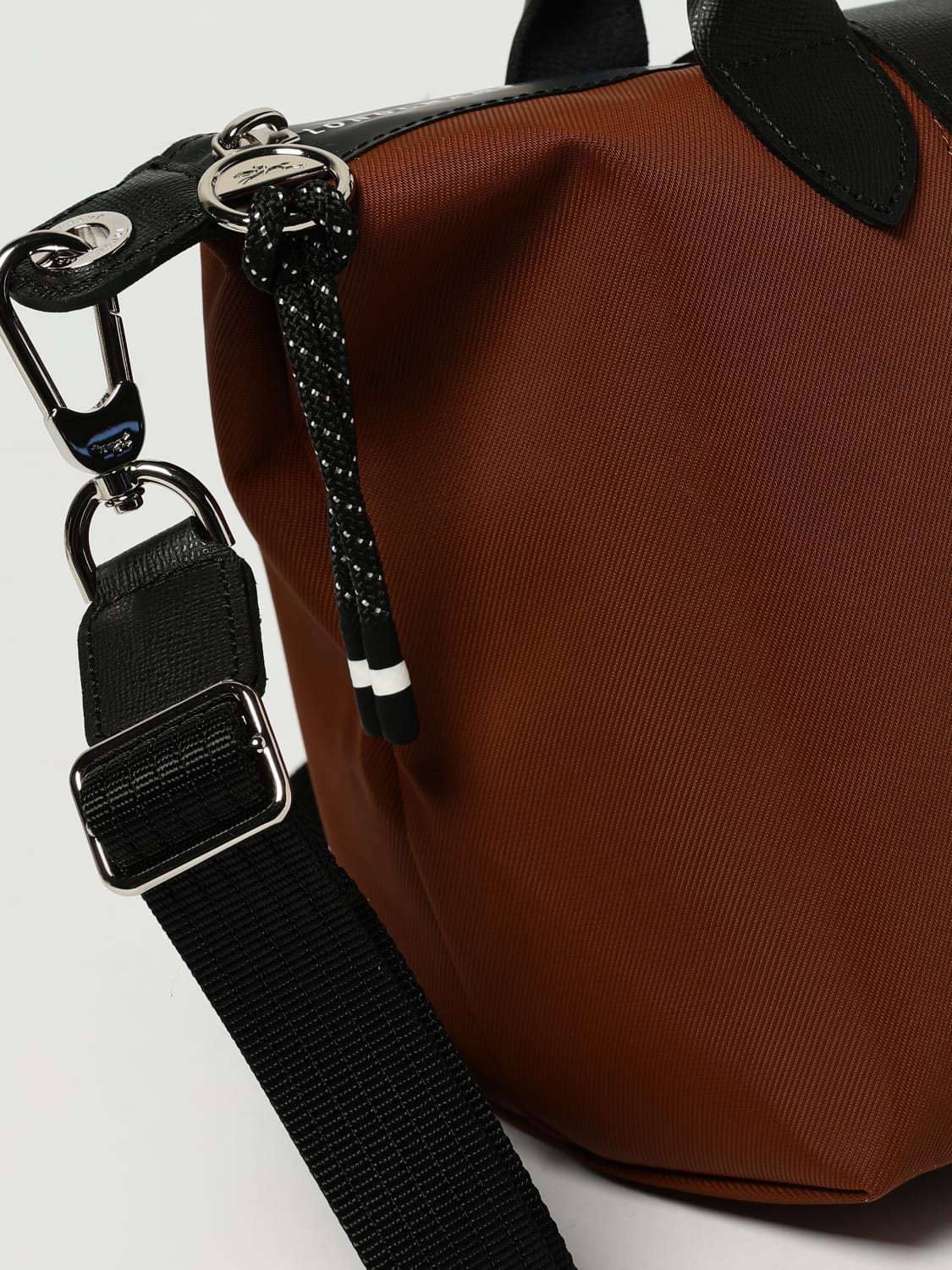 LONGCHAMP HANDBAG: Longchamp Le Pliage Energy bag in recycled nylon and leather, Dark - Img 3