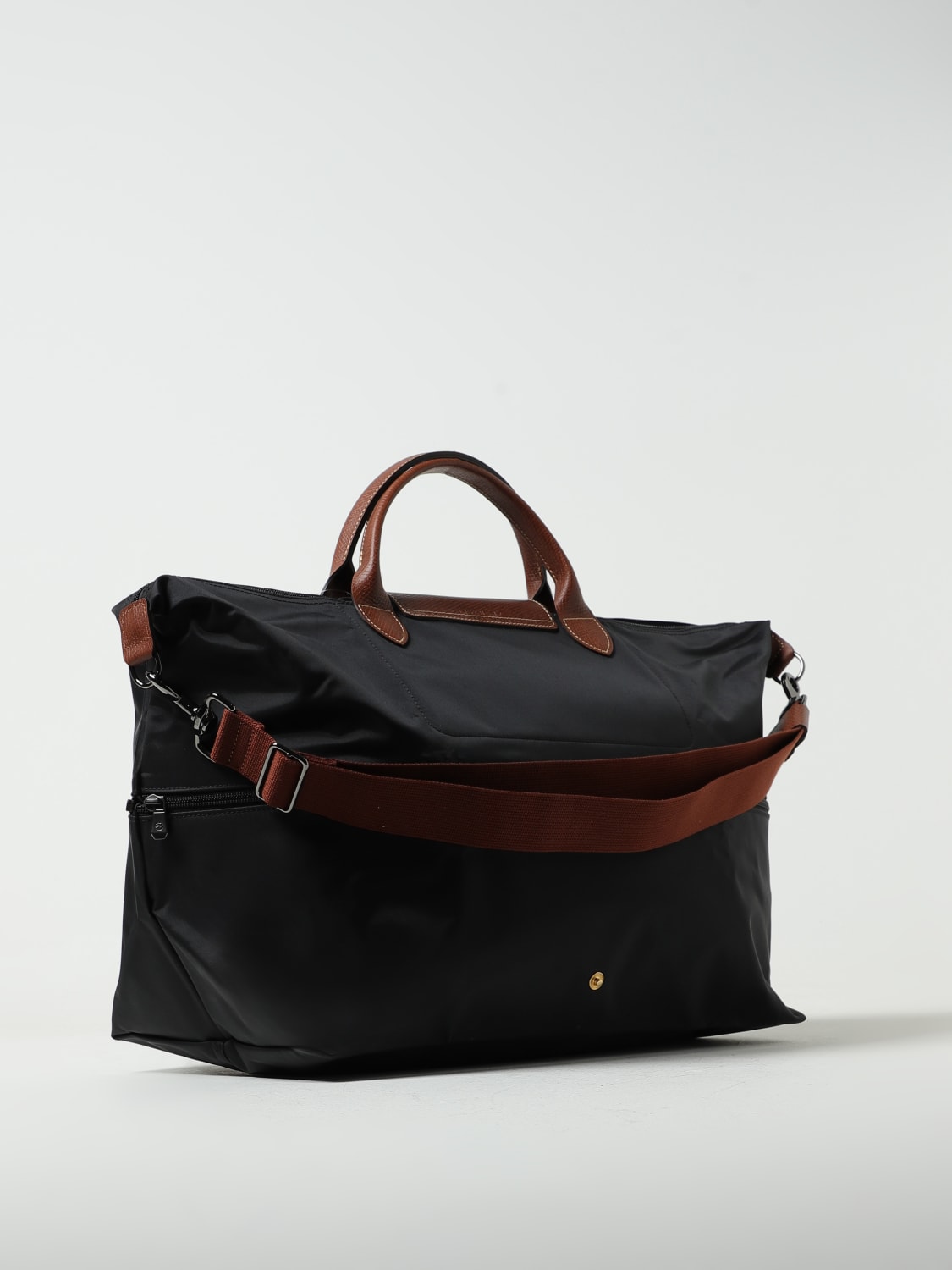 LONGCHAMP TRAVEL CASE: Longchamp Le Pliage travel bag in recycled nylon and leather, Black - Img 2