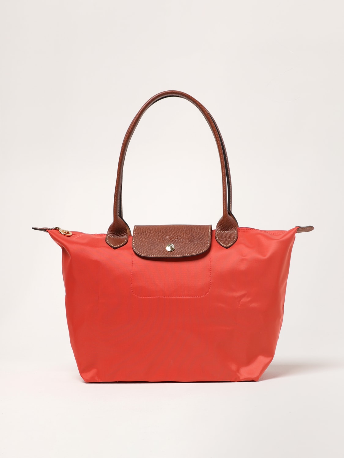 LONGCHAMP SAC PORTÉ ÉPAULE: Sac porté épaule femme Longchamp, Corail - Img 1