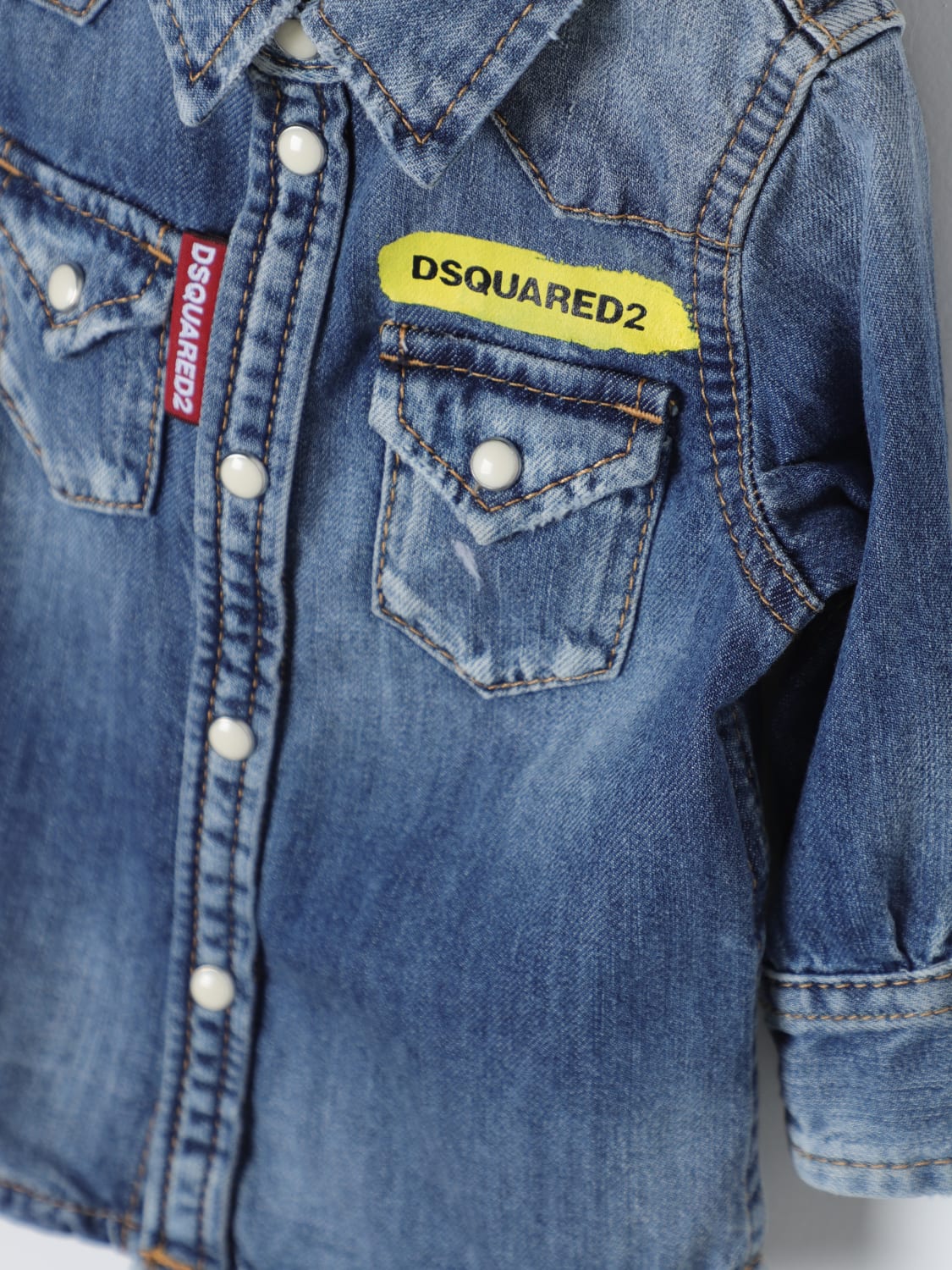 DSQUARED2 셔츠: 셔츠 남아 Dsquared2 Junior, 데님 - Img 3