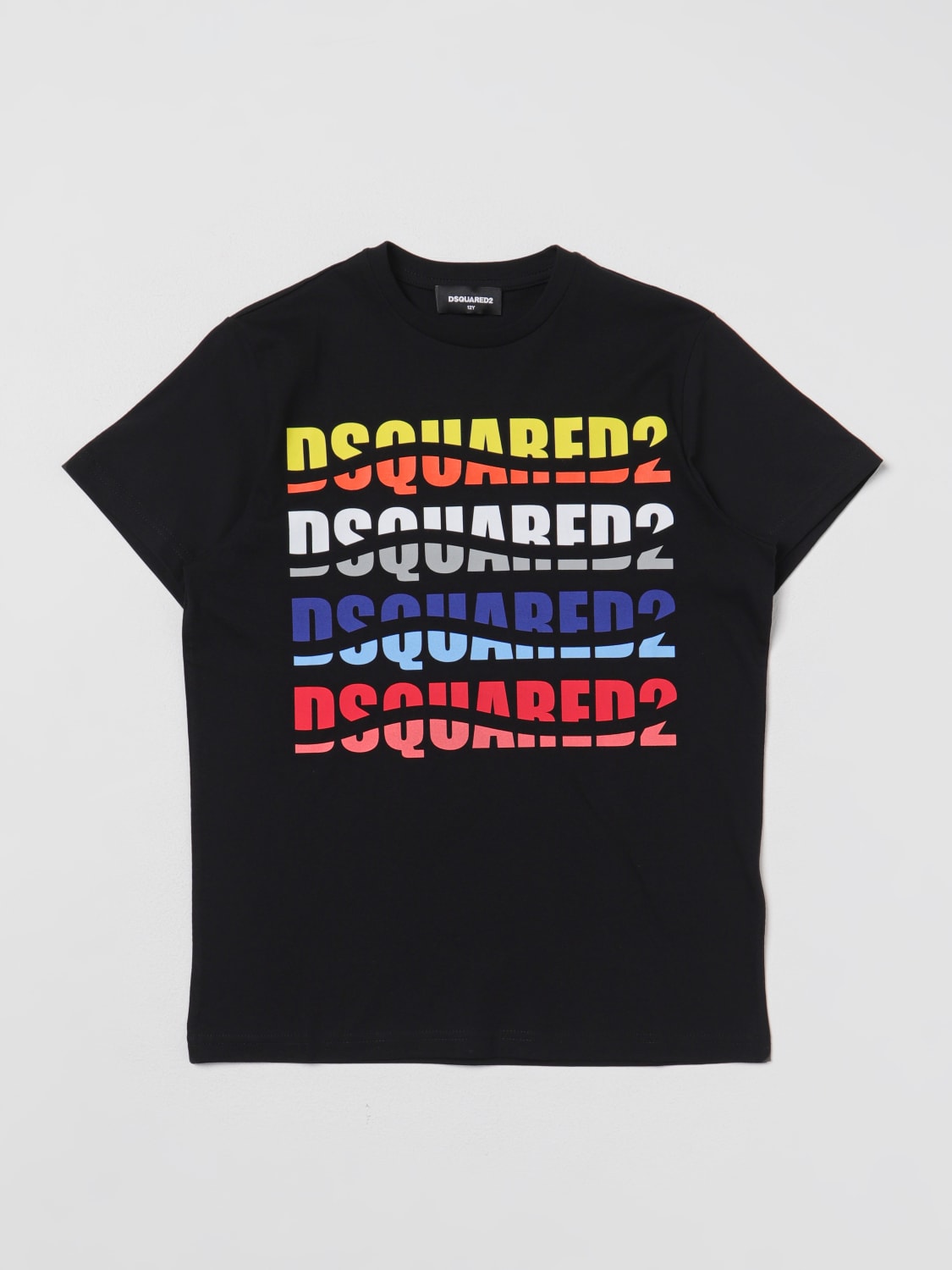 Dsquared2アウトレット：Tシャツ ボーイ Junior - ブラック | GIGLIO.COMオンラインのDsquared2 Tシャツ  DQ2104D004G