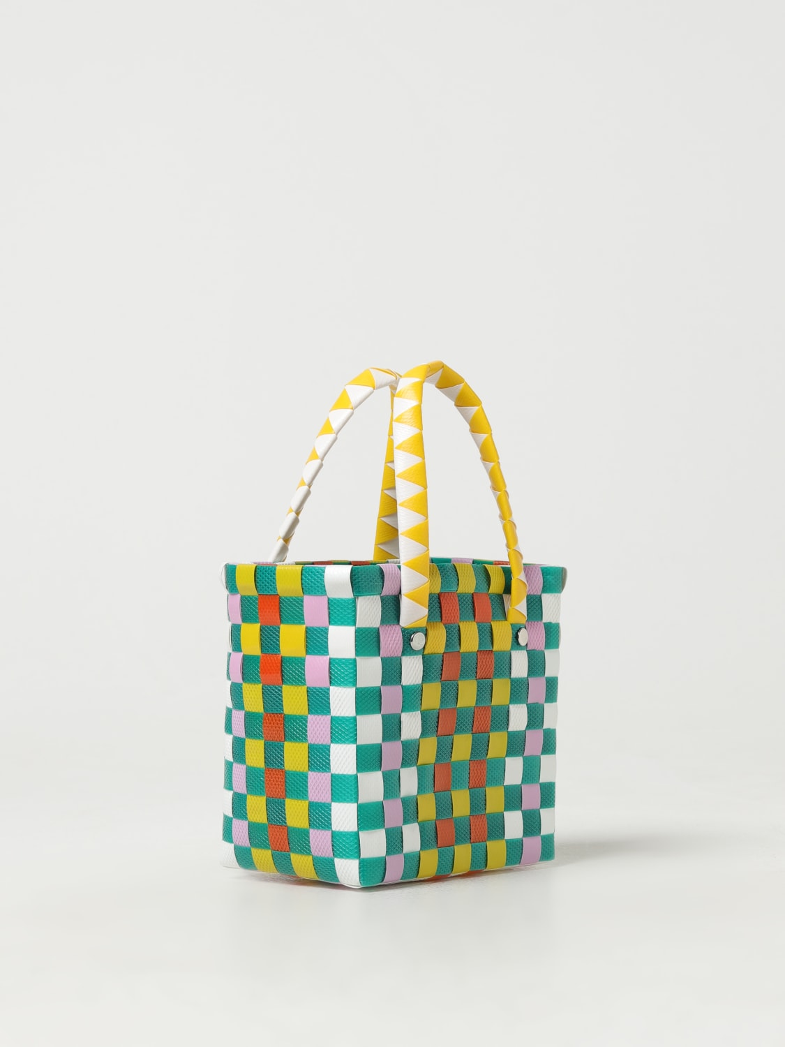 MARNI CLUTCH: Marni bag in woven polypropylene, Green - Img 2