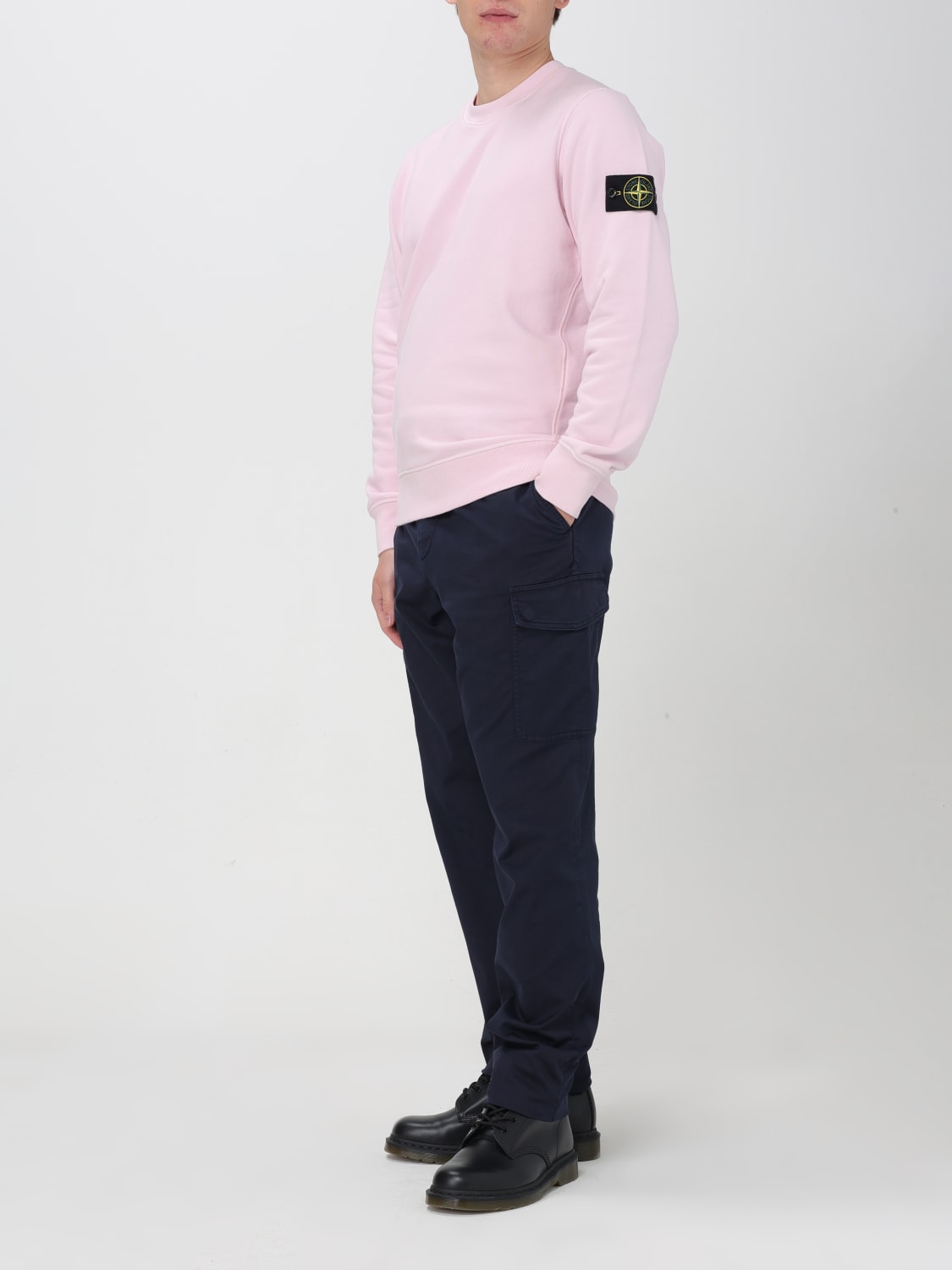 STONE ISLAND:スウェットシャツ メンズ - ピンク | GIGLIO.COM STONE ISLAND:スウェットシャツ メンズ - ピンク | GIGLIO.COM
