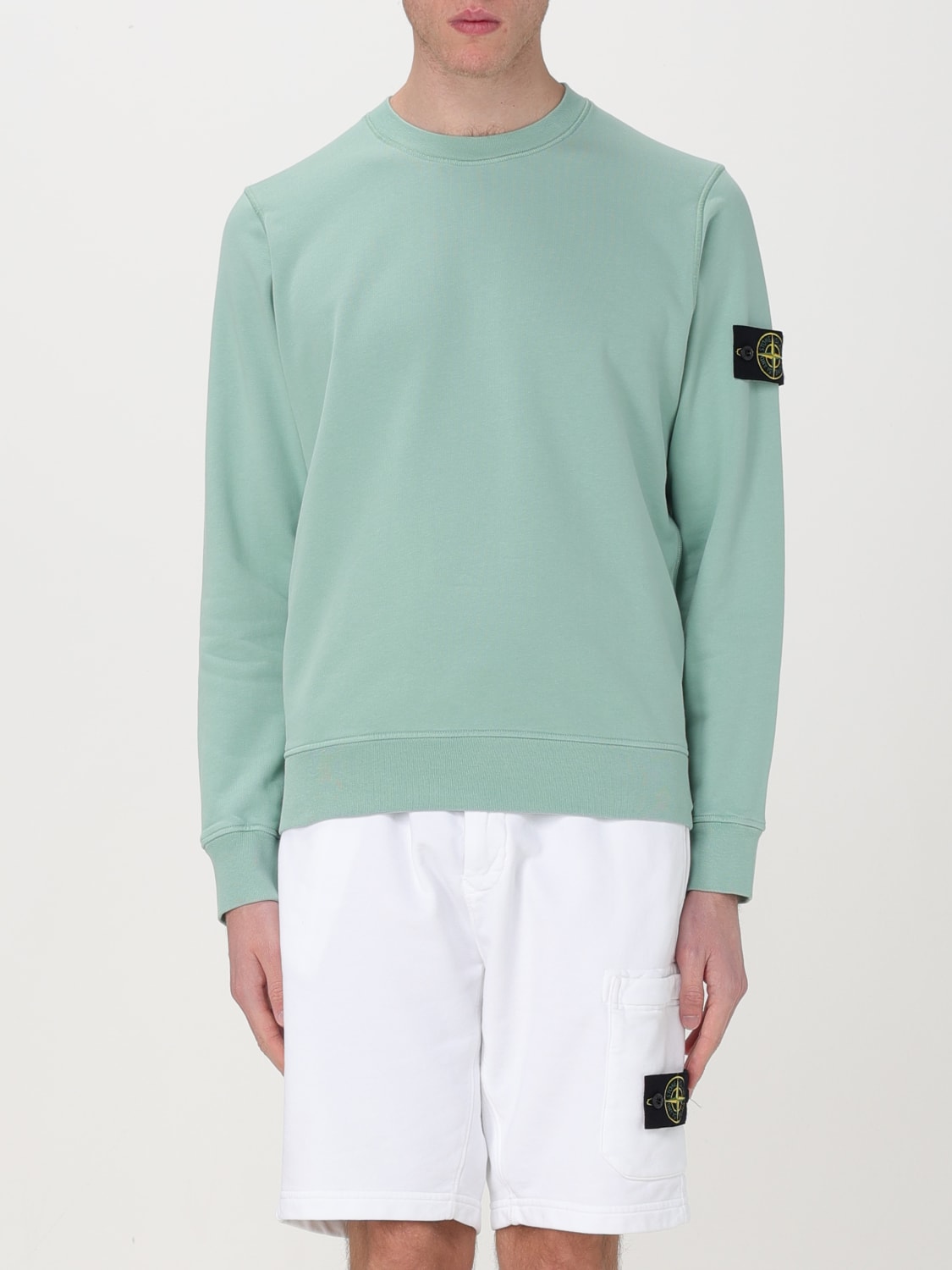 STONE ISLAND: Sweatshirt men - Green | Stone Island sweatshirt 63051 ...