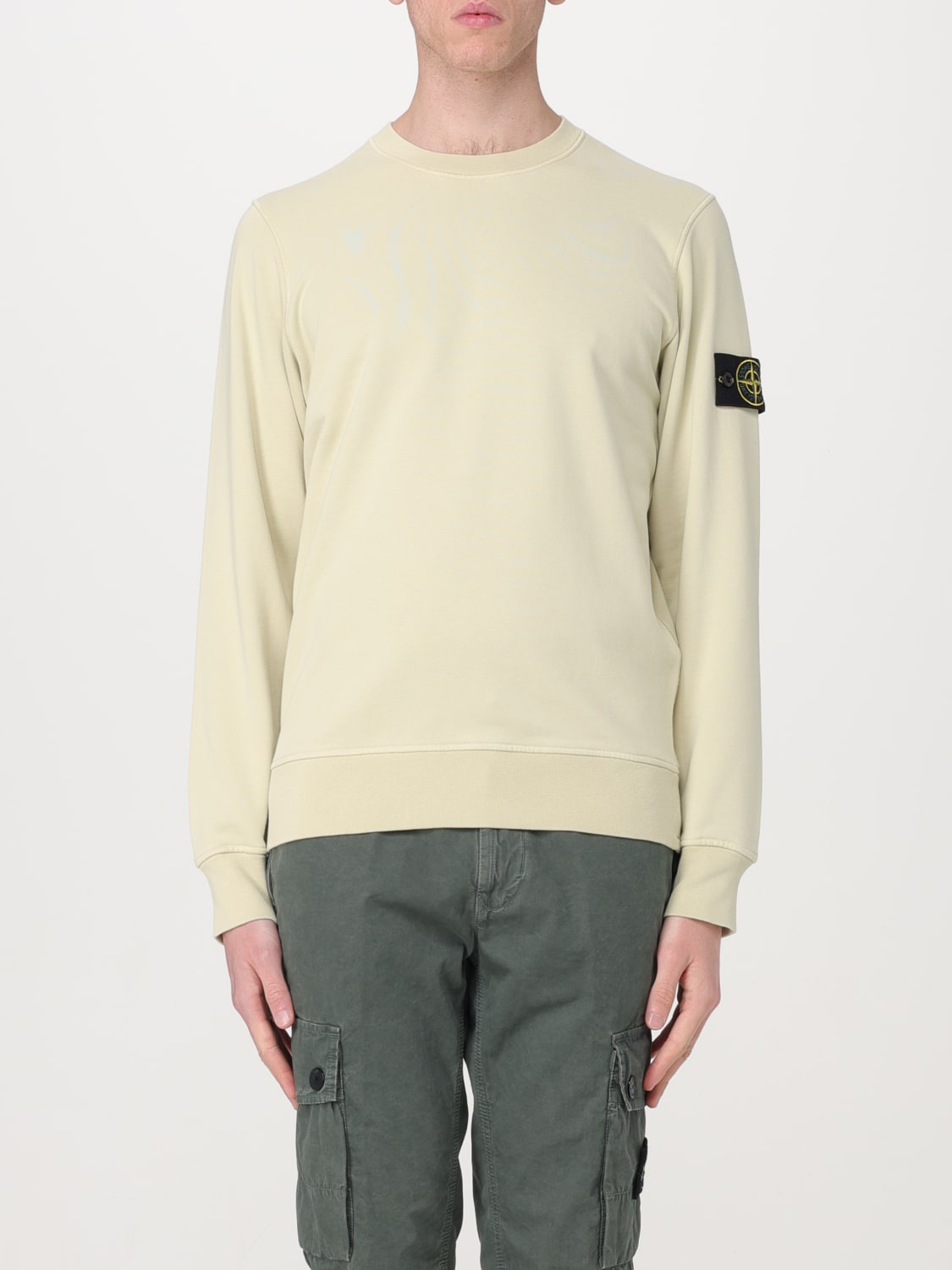 Beige stone island sweatshirt best sale