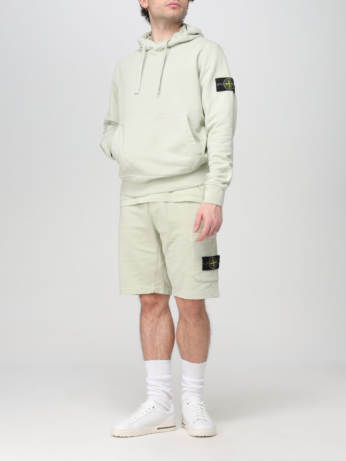 STONE ISLAND FELPA: Felpa Stone Island in jersey con cappuccio, Bosco - Img 2