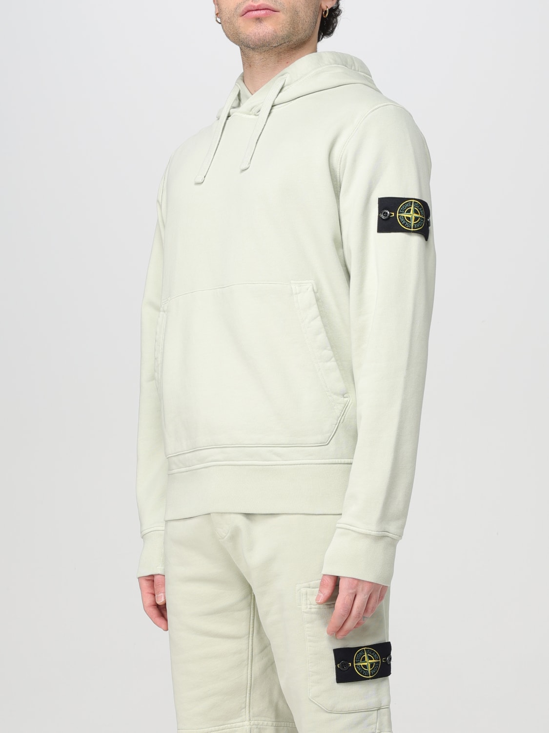 STONE ISLAND FELPA: Felpa Stone Island in jersey con cappuccio, Bosco - Img 4
