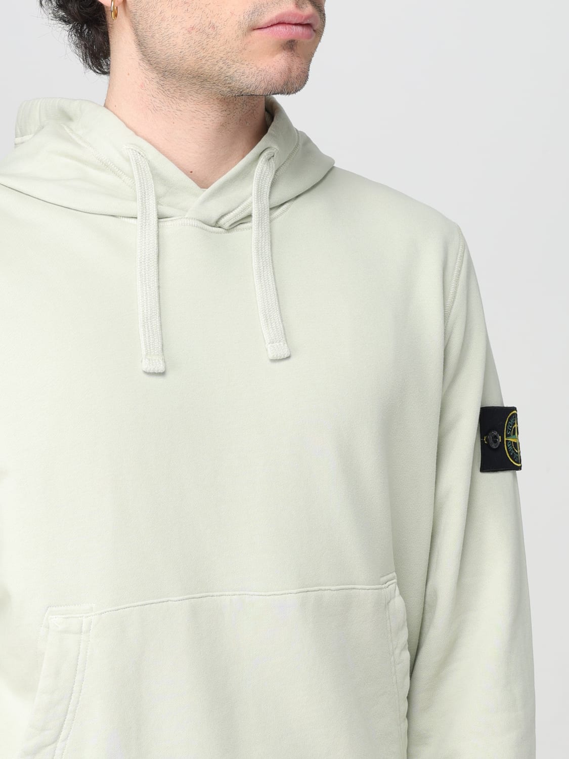 STONE ISLAND FELPA: Felpa Stone Island in jersey con cappuccio, Bosco - Img 5