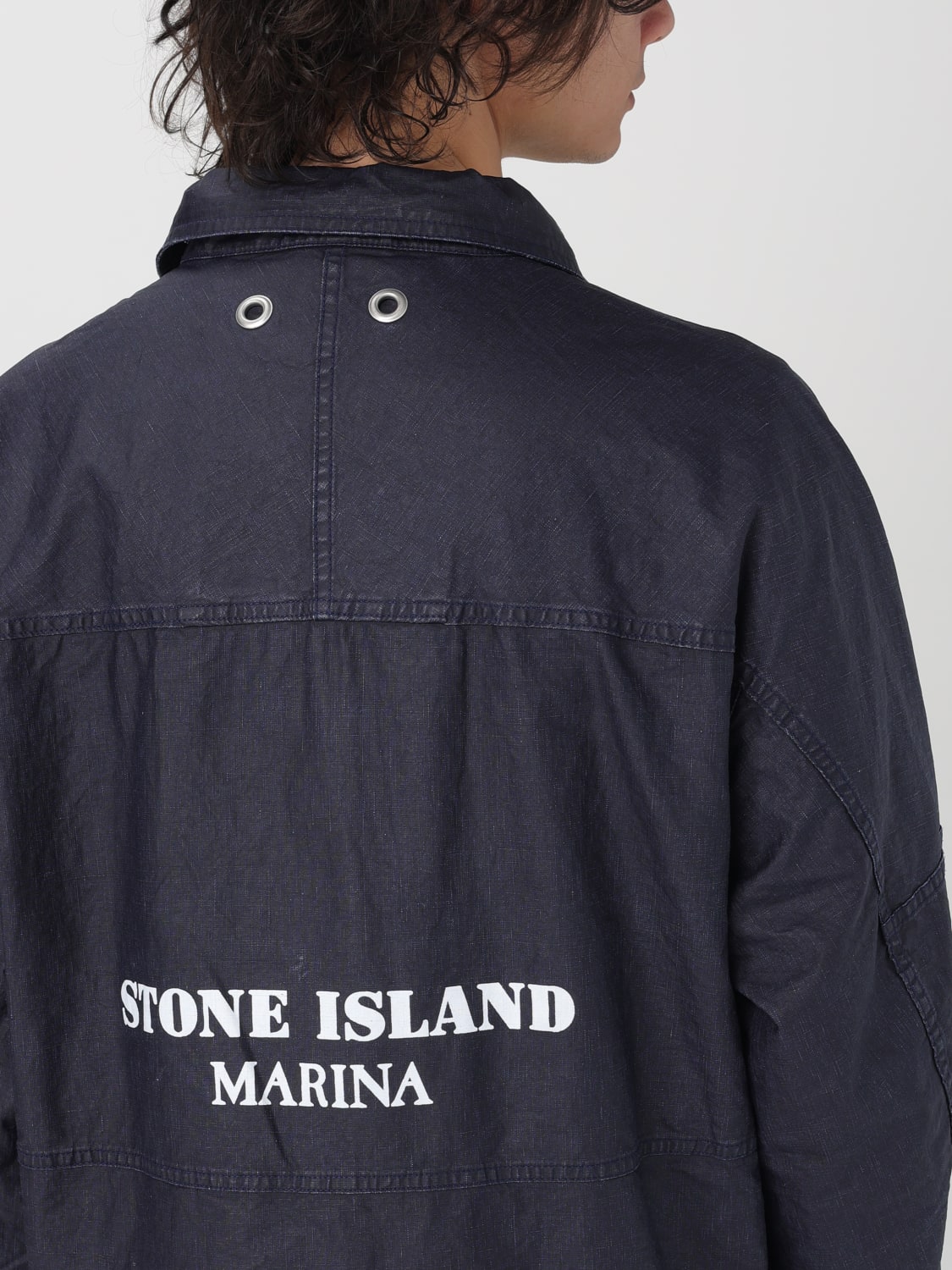 STONE ISLAND CHAQUETA: Chaqueta hombre Stone Island, Azul Oscuro - Img 5