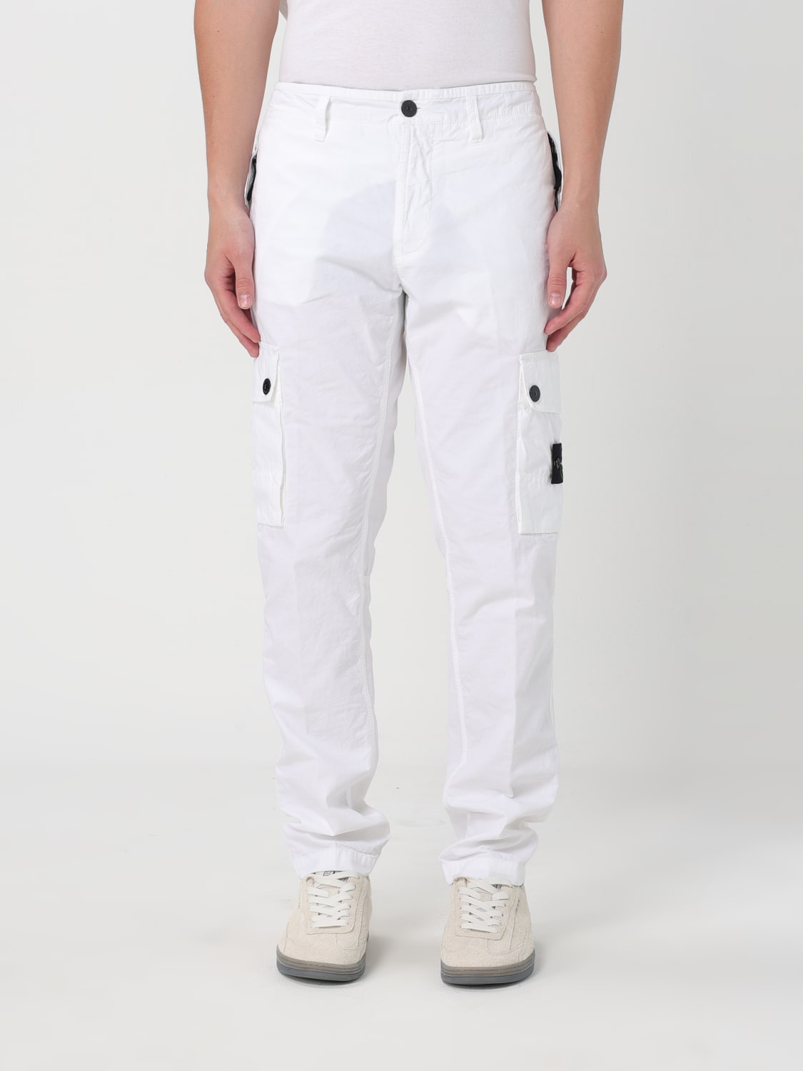 STONE ISLAND HOSE: Hose herren Stone Island, Weiß - Img 1