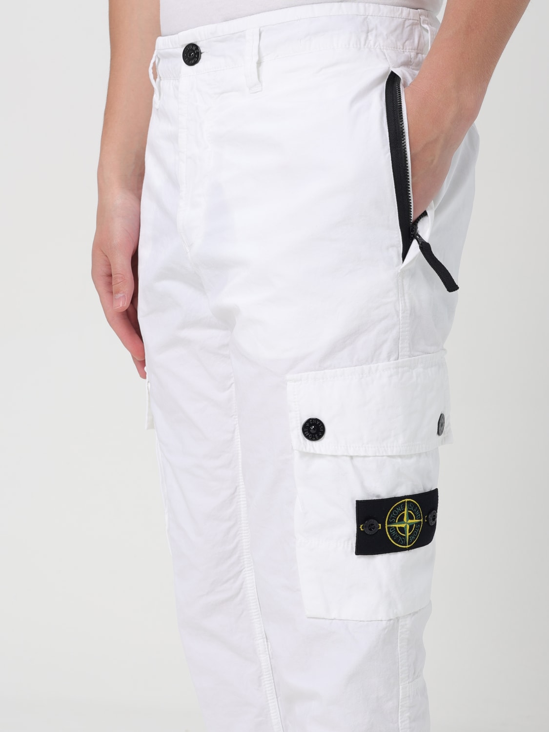 STONE ISLAND HOSE: Hose herren Stone Island, Weiß - Img 5