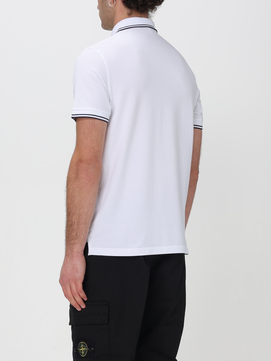 STONE ISLAND：ポロシャツ メンズ - ホワイト | GIGLIO.COM