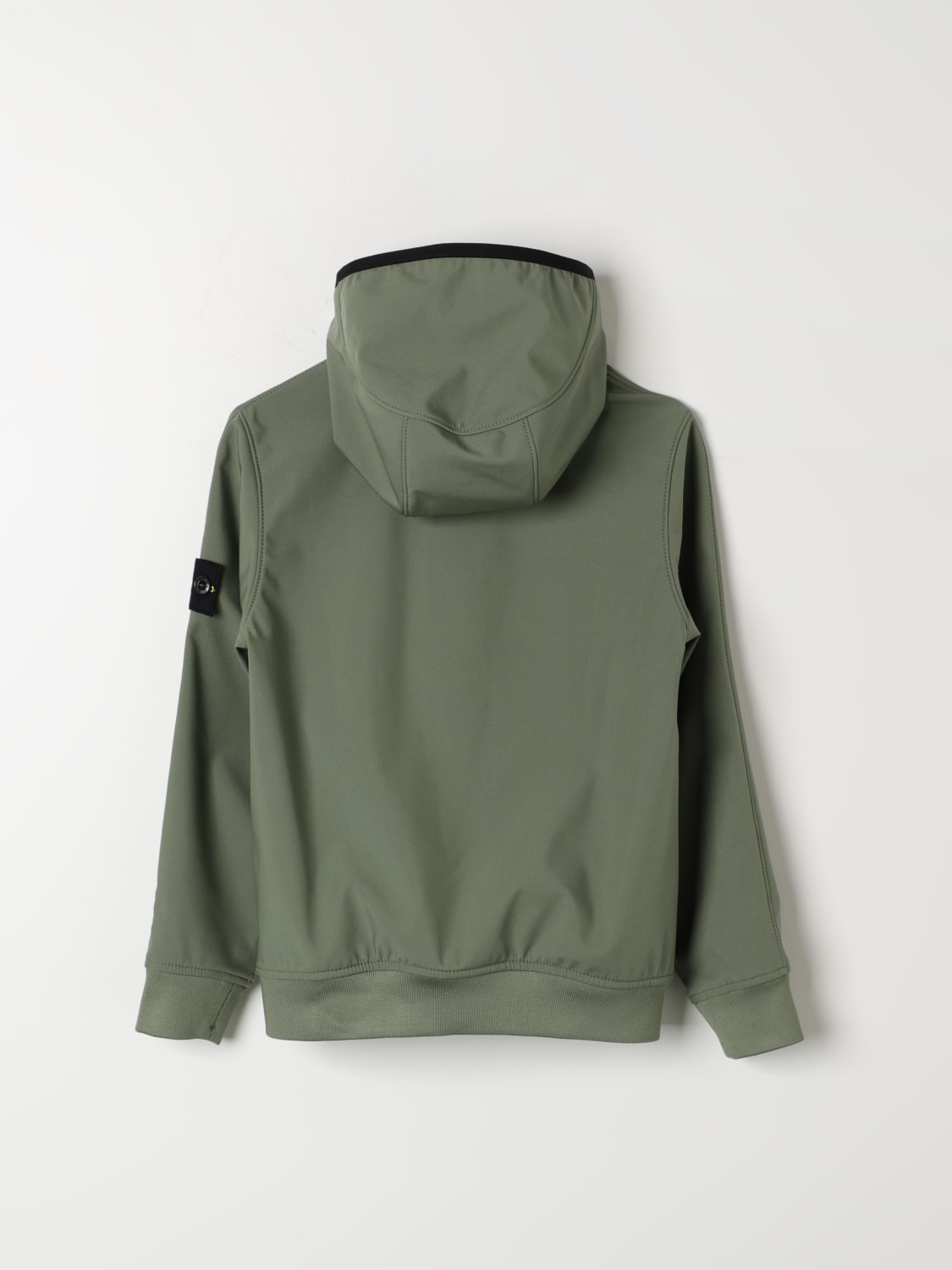 STONE ISLAND JUNIOR JACKET: Stone Island Junior hoodie with zip, Green - Img 2