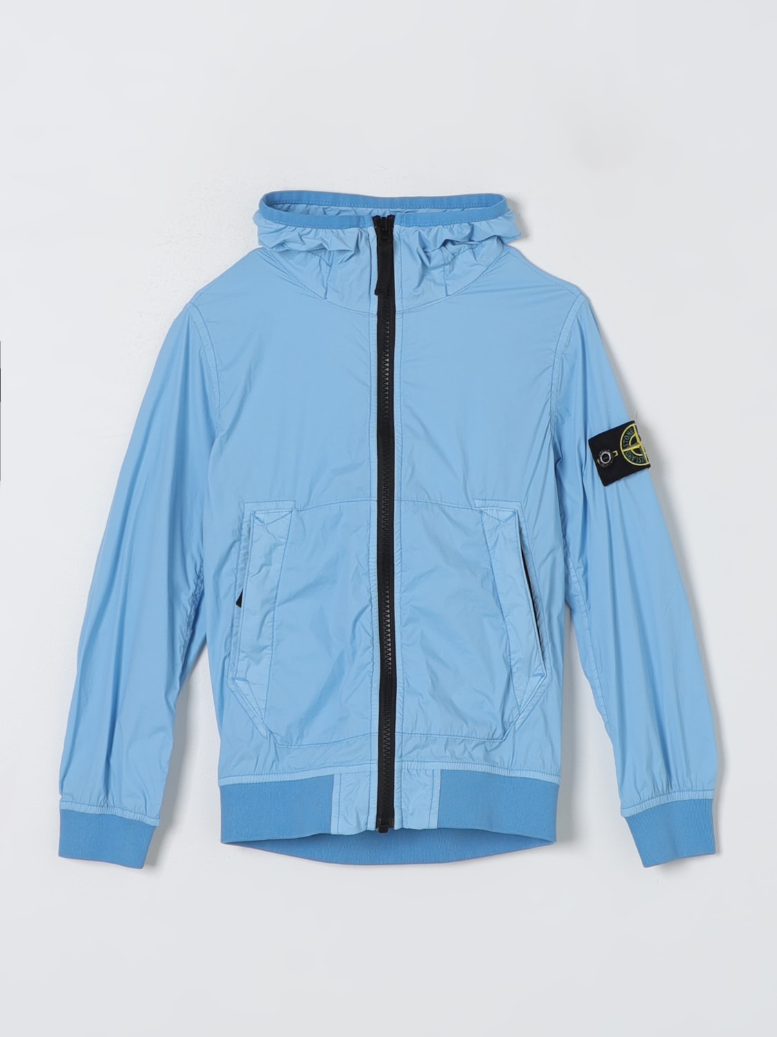 Stone Island Junior Outlet Jacket kids Sky Blue Stone Island Junior jacket 41136 online at GIGLIO.COM