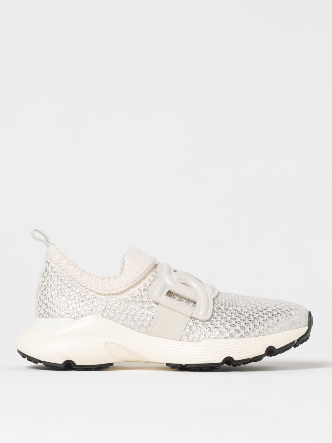 TOD'S SNEAKERS: Sneakers Tod's in lana tricot laminata, Ghiaccio - Img 1