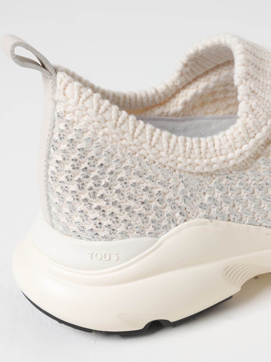 TOD'S SNEAKERS: Sneakers Tod's in lana tricot laminata, Ghiaccio - Img 4